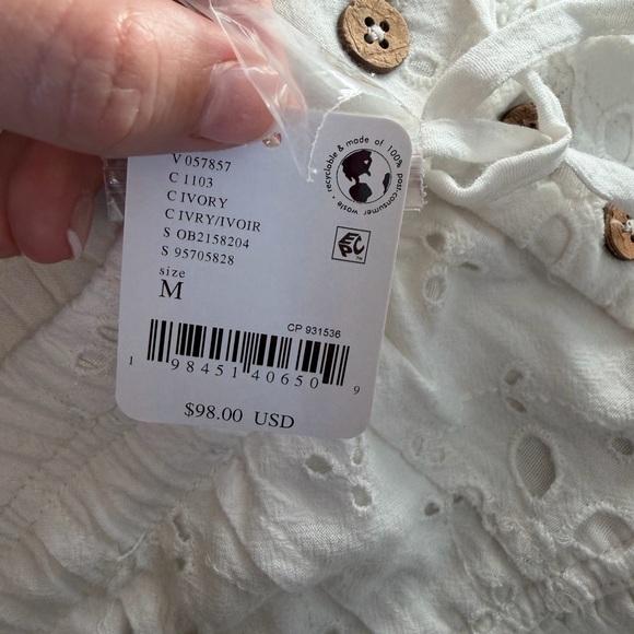 Free People White Eyelet Skirt - Picture 4 of 4